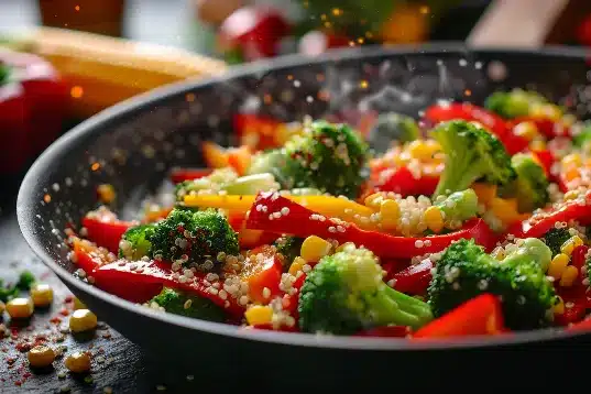 Quinoa and vegetable stir-fry