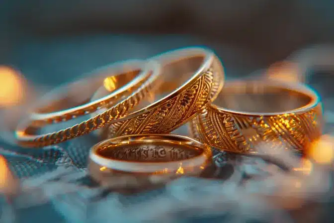 gold anxiety rings