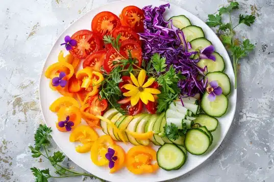 rainbow veggie tray